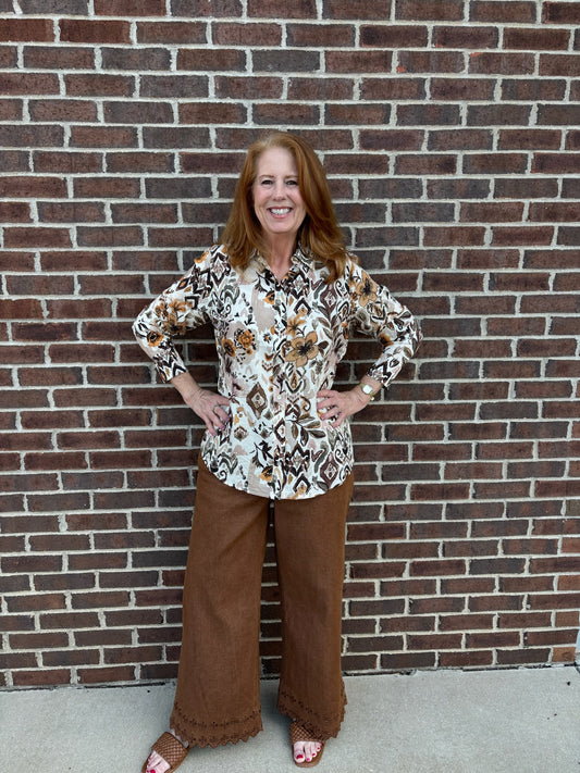 Charlie B Jacobeen Printed Button-Up Shirt