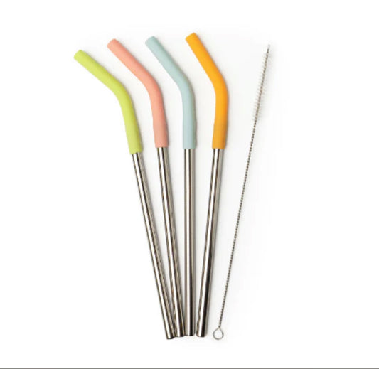 Stainless Steel Straws with silicone top