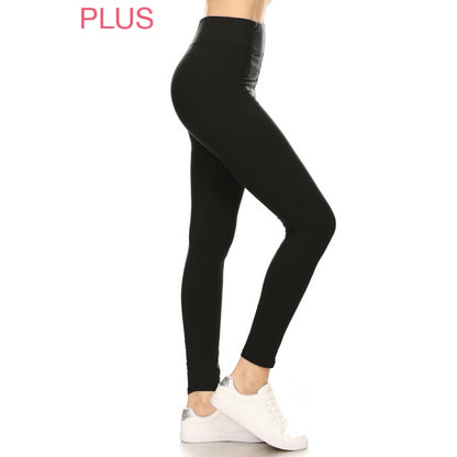 Plus Size  3" Yoga Band Buttery Soft Leggings