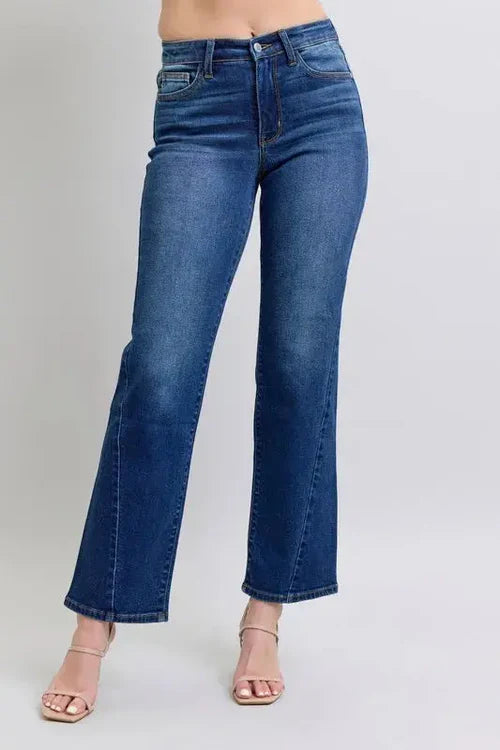Judy Blue Jeans - Mid-rise Side Seam Detail Straight