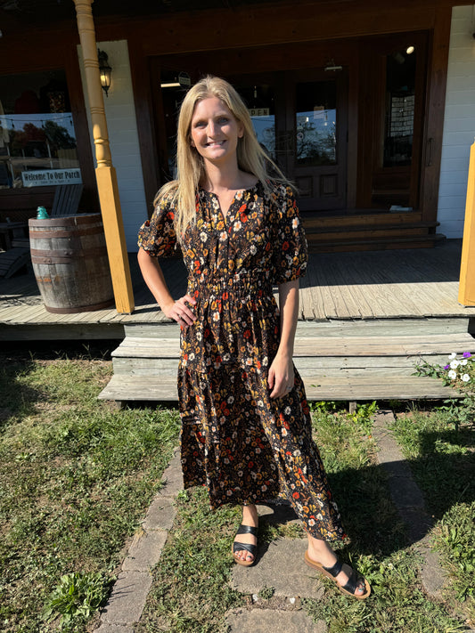 Simply Southern Vintage Floral Maxi Dress