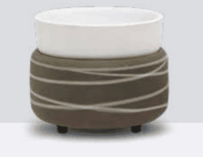 Grey & White Spiral Modern Wax Melter