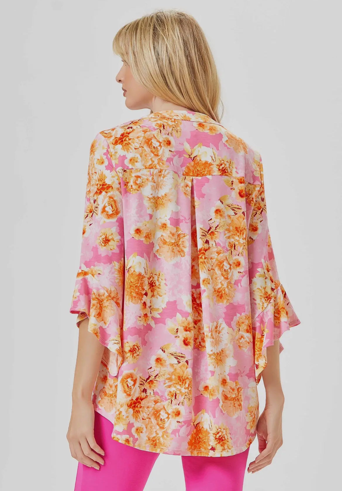 Faith Blouse with Medallion Print - Pink