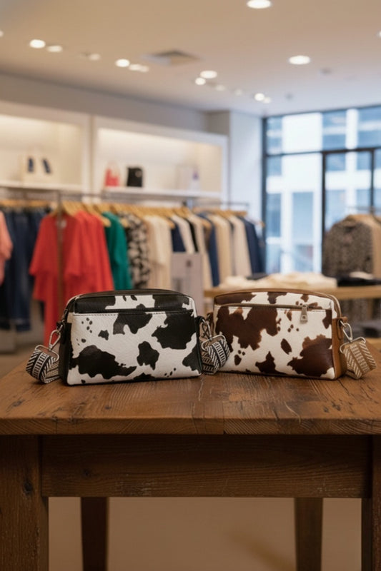 Animal Pattern Crossbody with Guitar Strap