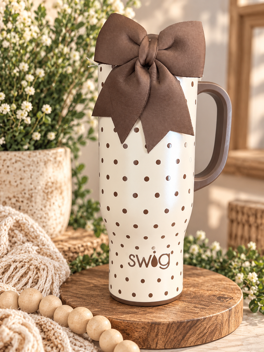 Swig 30 oz Mega Mug - Mocha Dots
