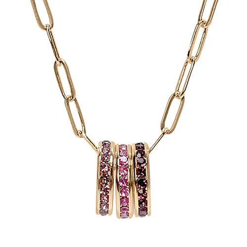 Birthstone Circle Charms available in white or yellow.