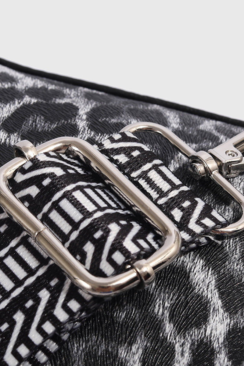 Animal Pattern Crossbody with Guitar Strap