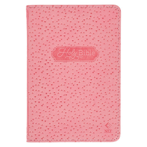 Pink Faux Leather NLT New Testament Keepsake Bible for Girls