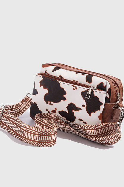 Animal Pattern Crossbody with Guitar Strap