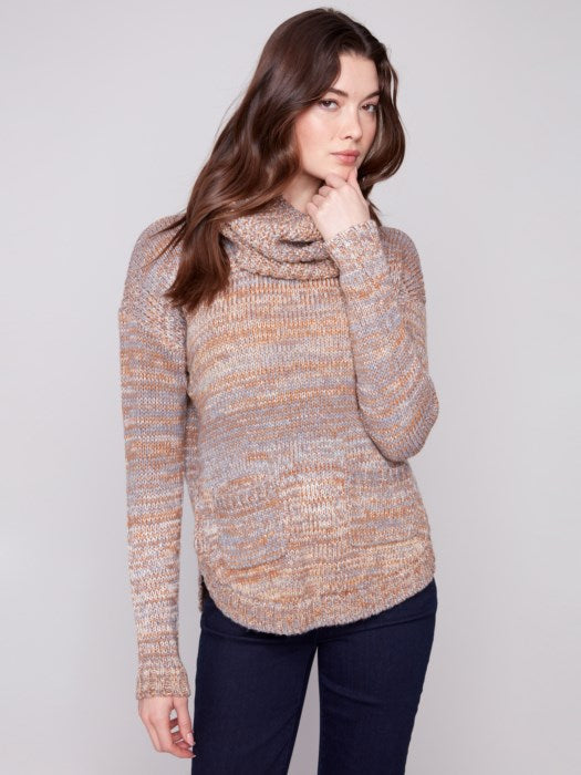 Charlie B Fog Sweater With Removable Scarf
