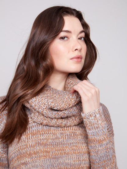 Charlie B Fog Sweater With Removable Scarf