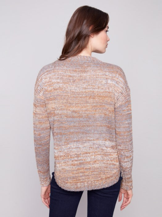 Charlie B Fog Sweater With Removable Scarf