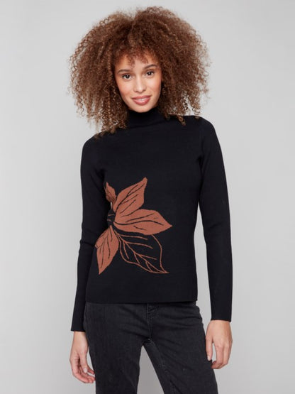Charlie B Reversible Mock Neck Sweater