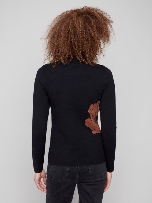 Charlie B Reversible Mock Neck Sweater