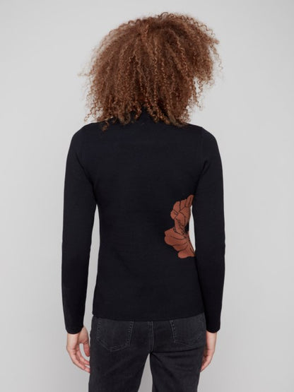 Charlie B Reversible Mock Neck Sweater