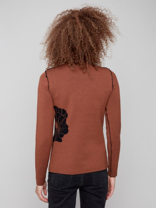 Charlie B Reversible Mock Neck Sweater