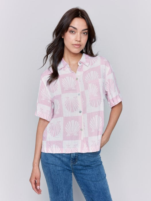 Charlie B Printed Seashell Top