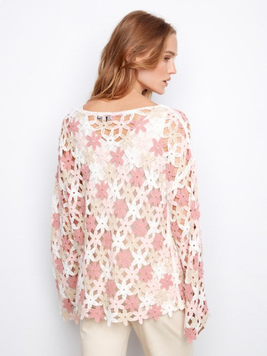 Charlie B Cotton Blend Crochet Carnation Top
