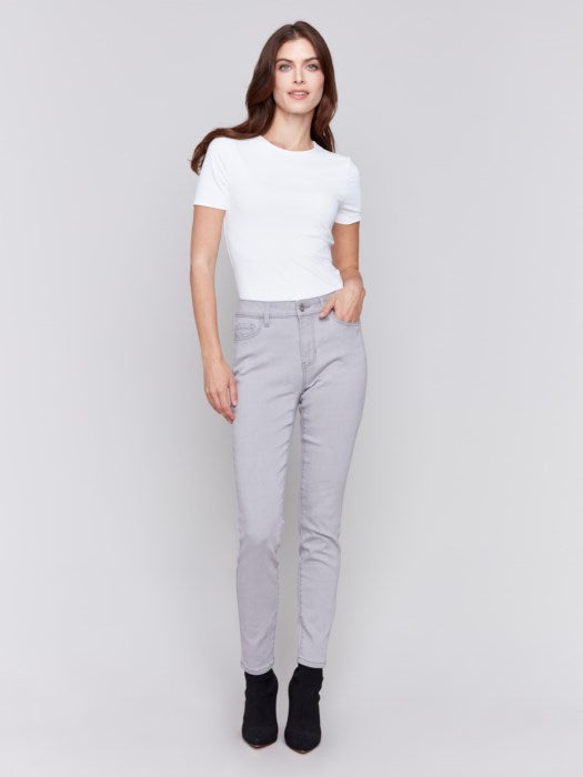 Charlie B Grey Soft Skinny Jeans