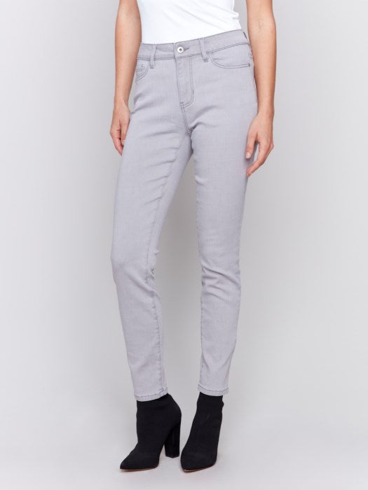 Charlie B Grey Soft Skinny Jeans