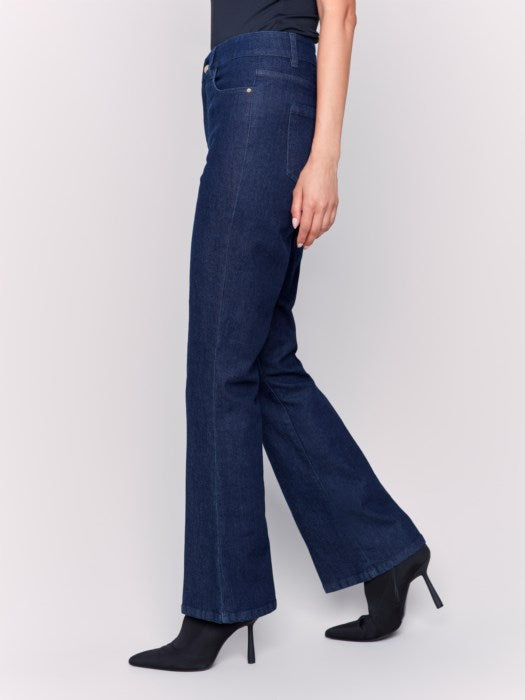 Charlie B Raw Denim Bootcut Leg Pant