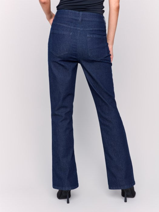 Charlie B Raw Denim Bootcut Leg Pant