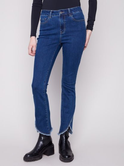 Charlie B Indigo Front Tulip Hem Jeans