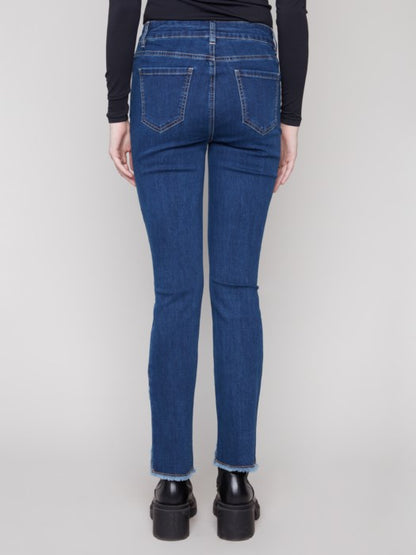 Charlie B Indigo Front Tulip Hem Jeans