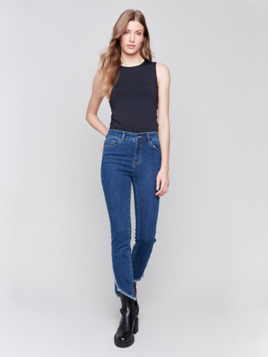 Charlie B Front Tulip Hem Bootcut Leg Pant