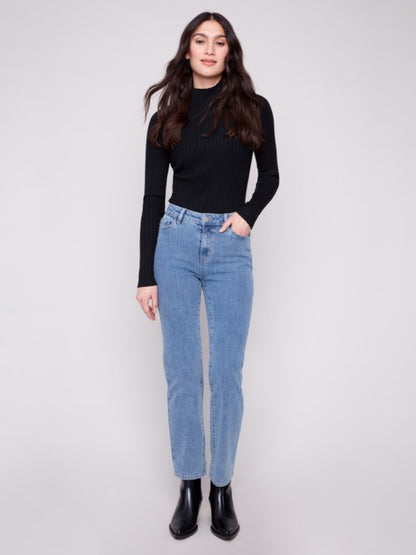 Charlie B Denim Corduroy Straight Leg Pants