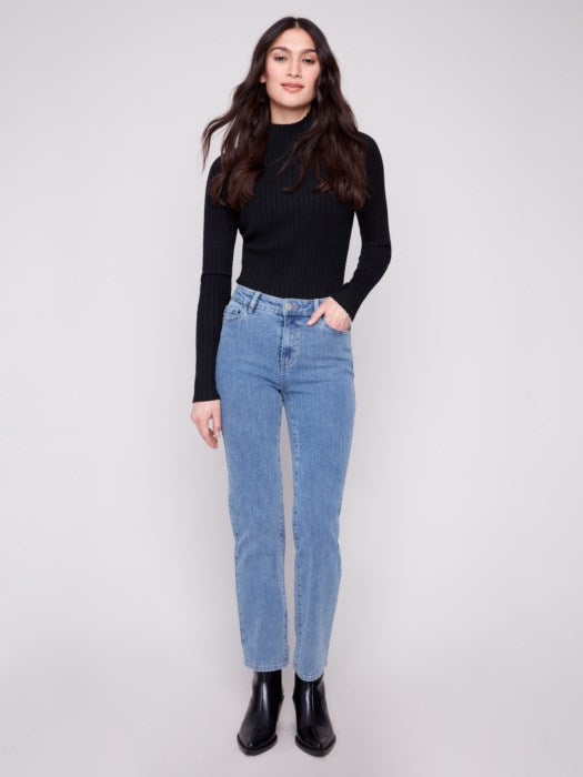 Charlie B Denim Corduroy Straight Leg Pants