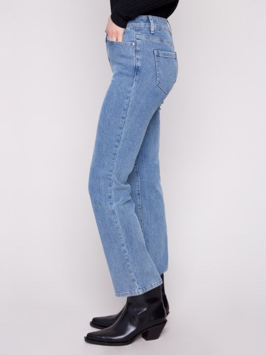 Charlie B Denim Corduroy Straight Leg Pants