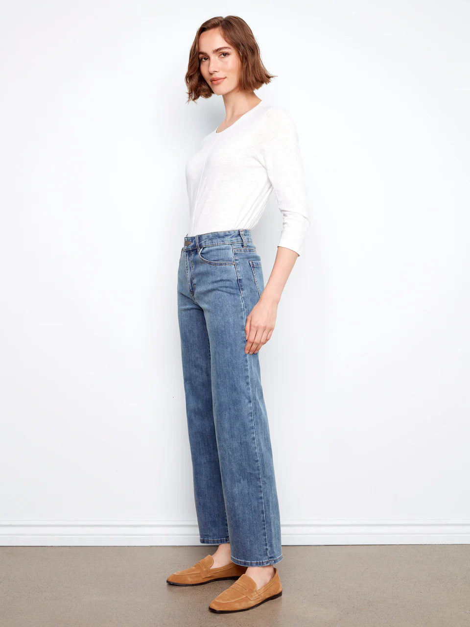 Charlie B Medium Blue Chloe Wide Leg