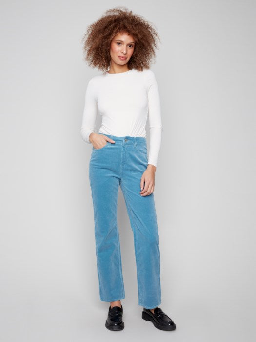 Charlie B Oxford Straight Leg Corduroy Pants