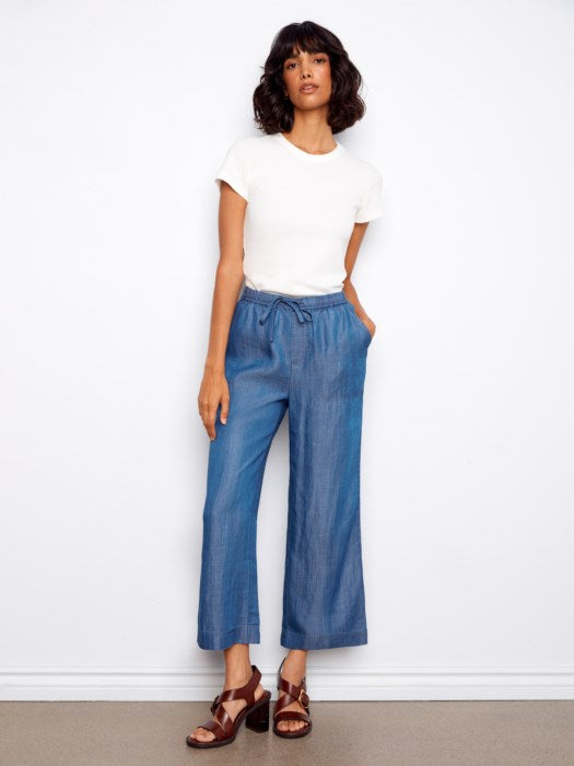 Charlie B Tencel Wide Leg Jogger Pants