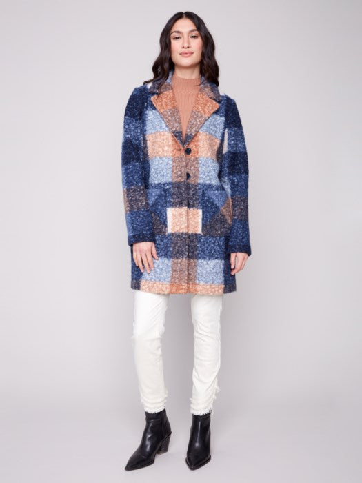 Charlie B Moonlight laid Bouclé Knit Coat