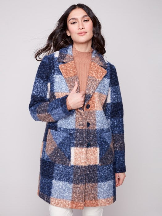 Charlie B Moonlight laid Bouclé Knit Coat