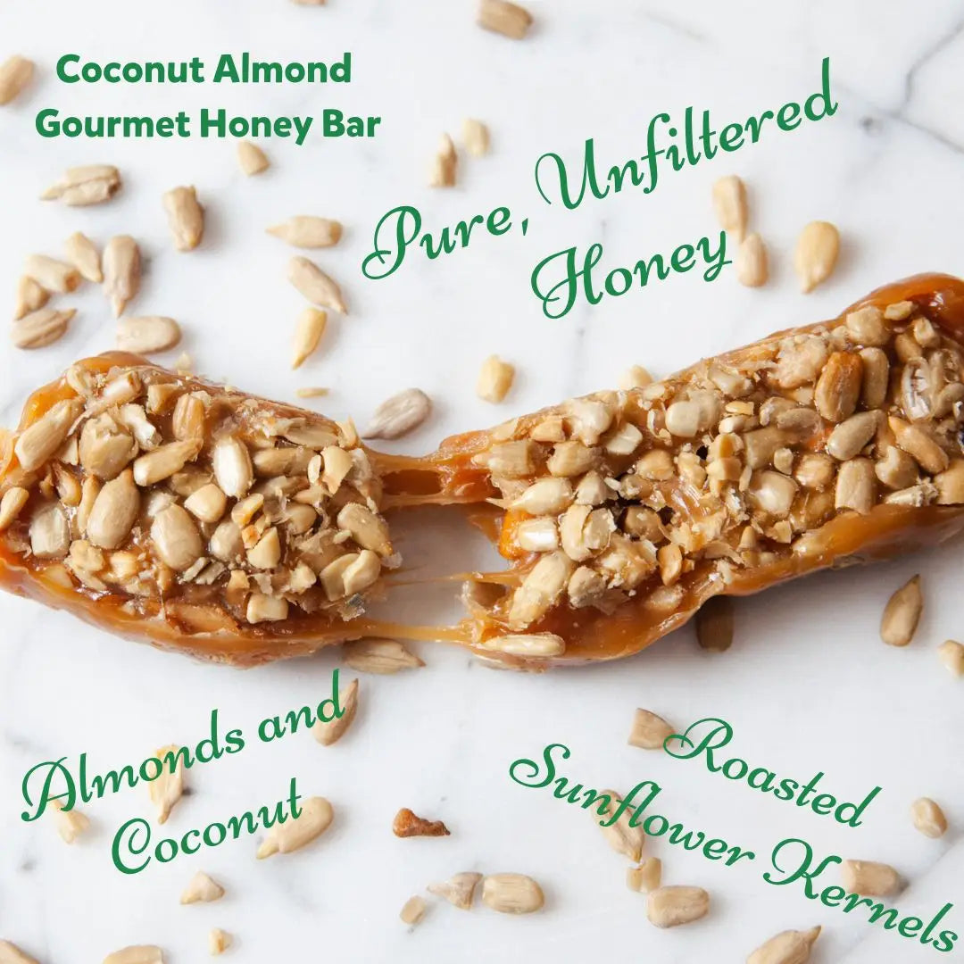 Bon Bee Gourmet Honey Bar, Coconut Almond (Multi-Packs)