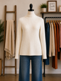 Charlie B Basic Ribbed Knit Mock Neck Sweater