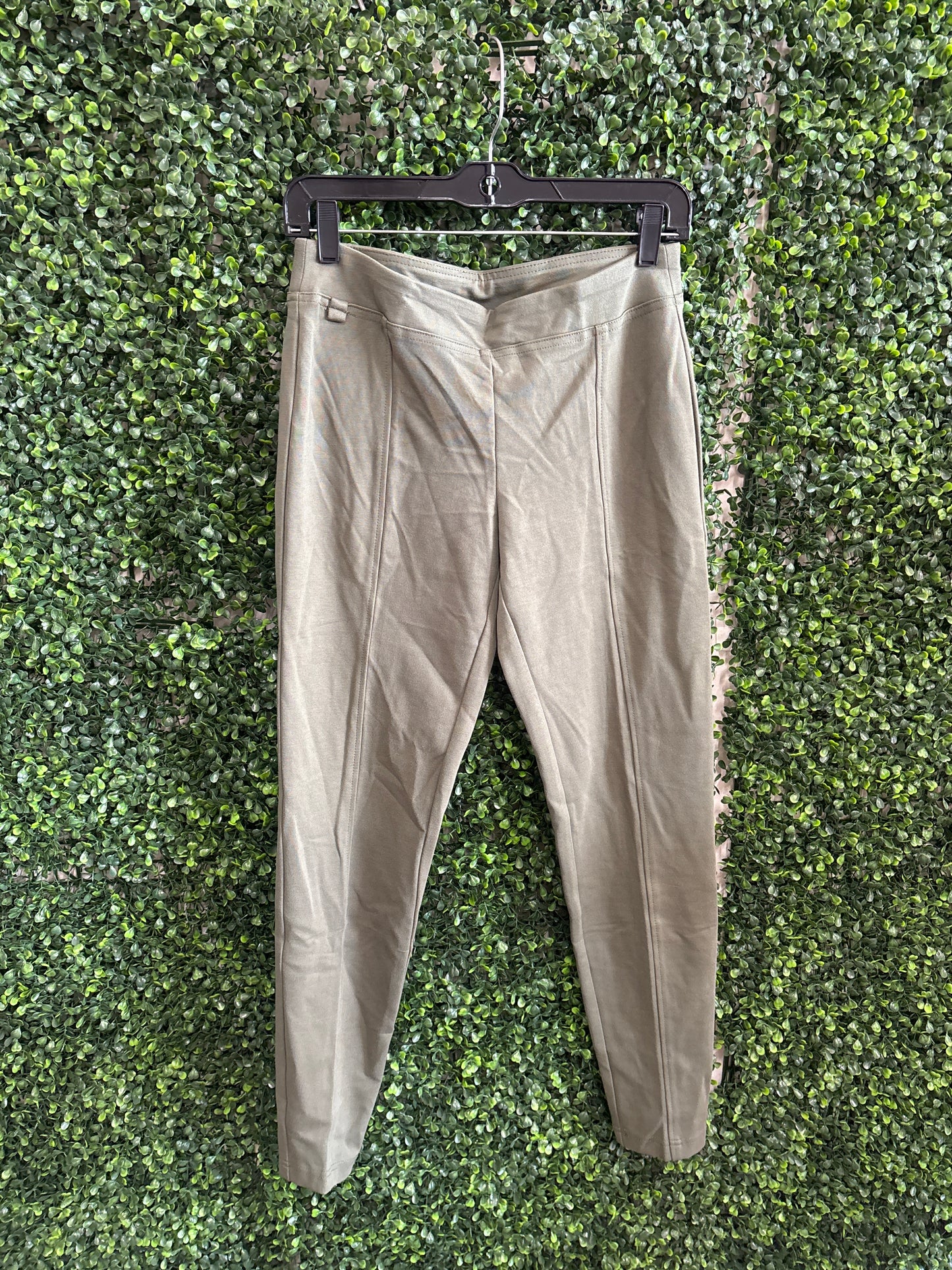Keren Hart Olive Slim Pants with Front Seam