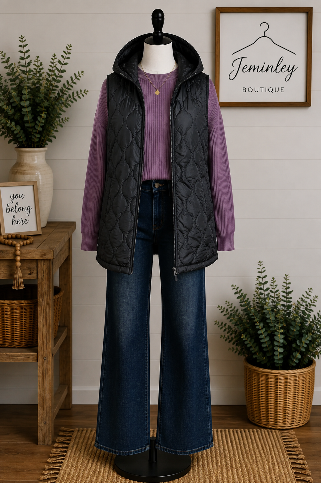 Keren Hart Long Quilted Vest - 3 Colors