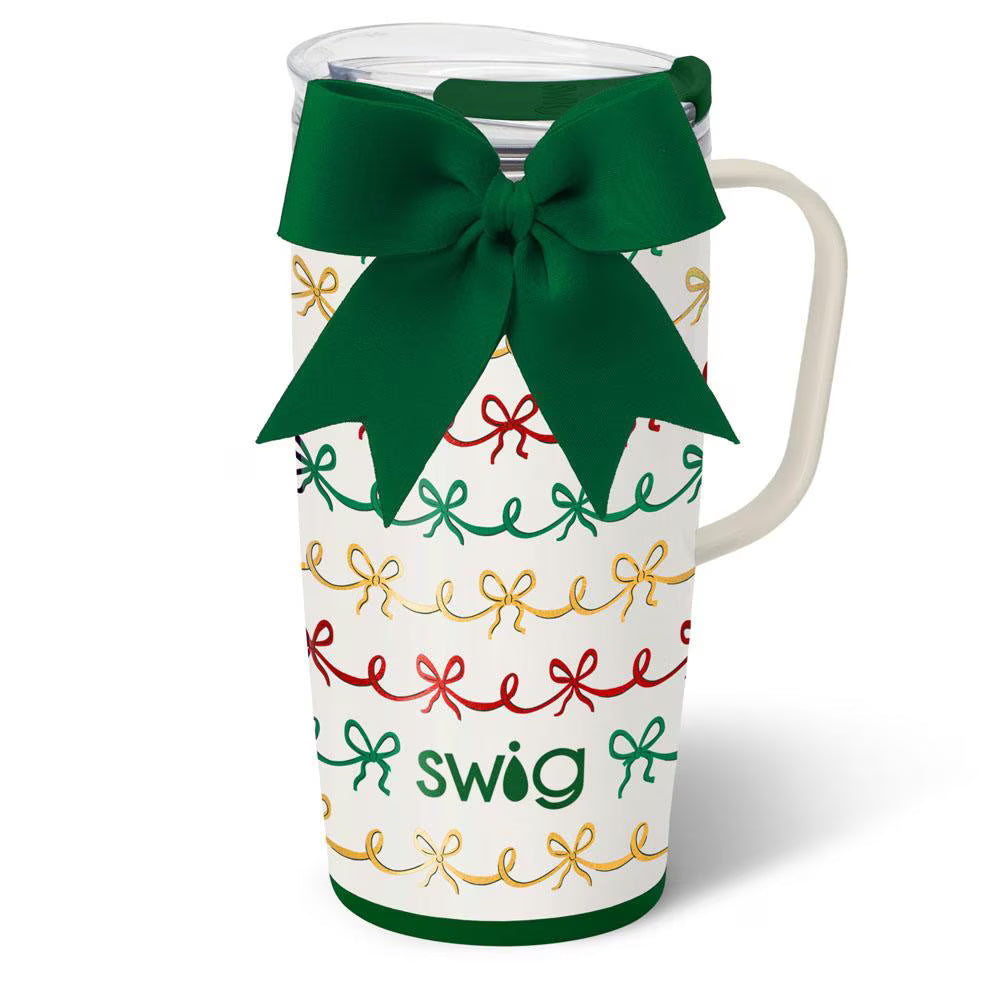 Swig Christmas Bows Travel Mug 22oz