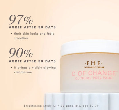 Clinical Study FarmHouse Fresh 2% Salicylic Acid Acne Clearing Pads for pores, breakouts and uneven skin texture

