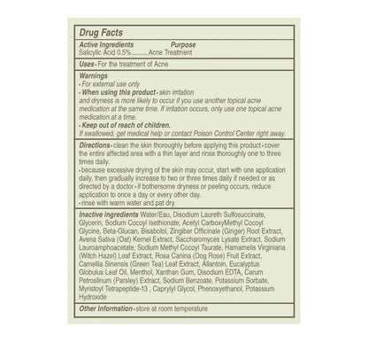 Ingredients for FarmHouse Fresh Crisp Start Clarifying Face Wash for acne, blemishes and oily skin
