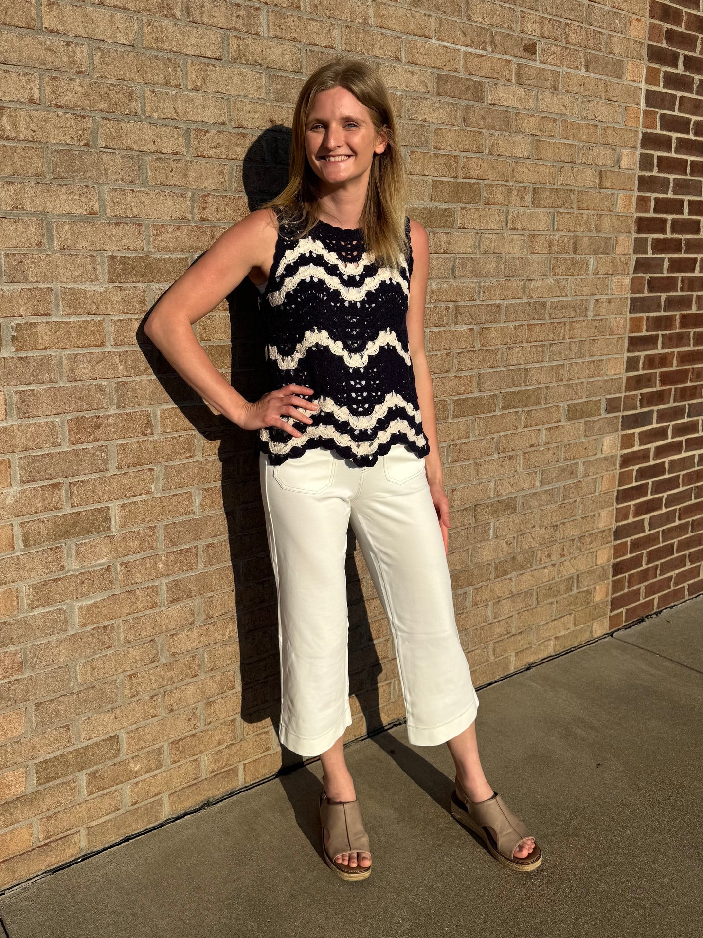 Kim Gravel Petite Pull-On White Pants