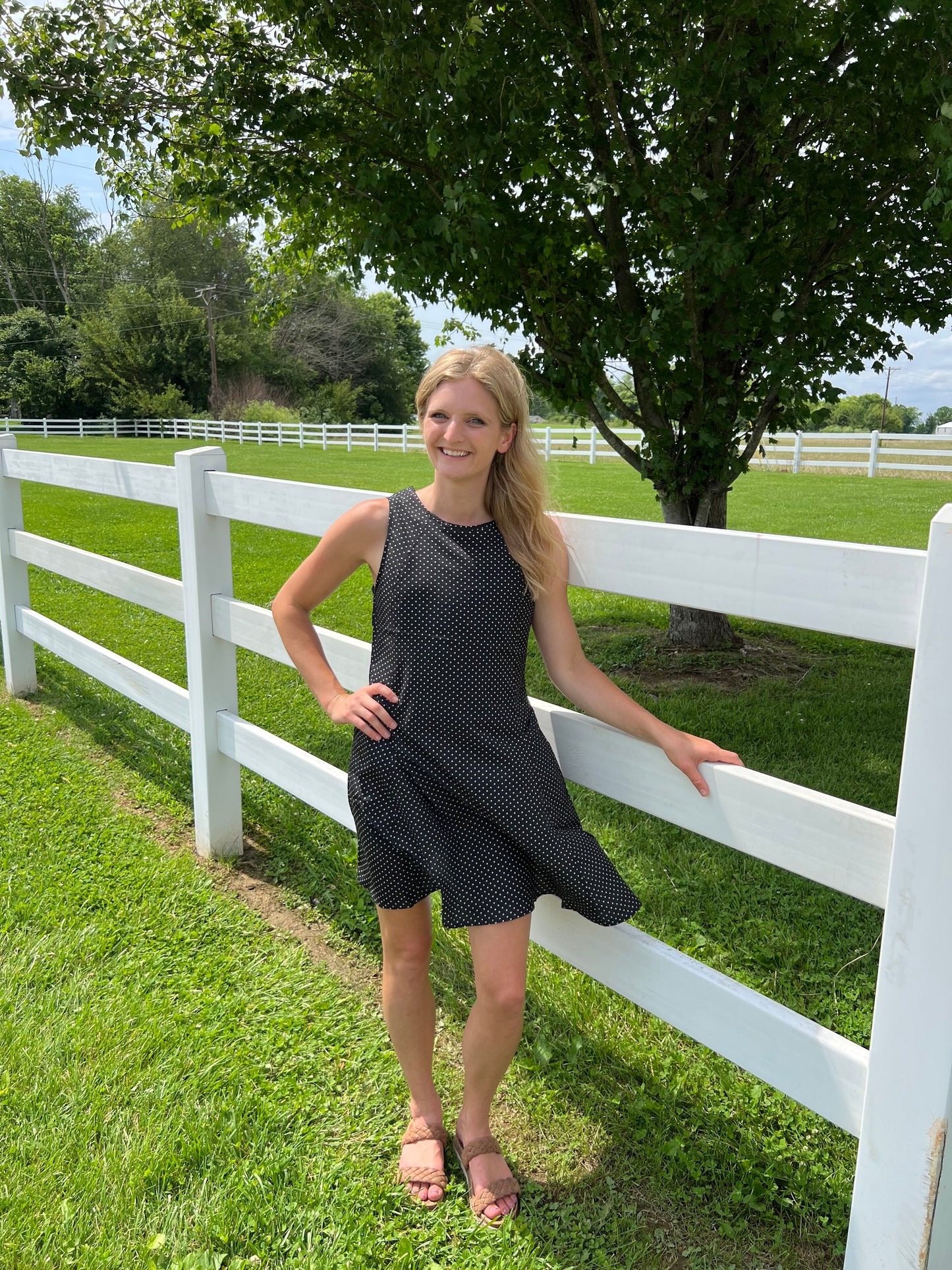 Keren Hart Polka Dot Everyday Dress with Pockets