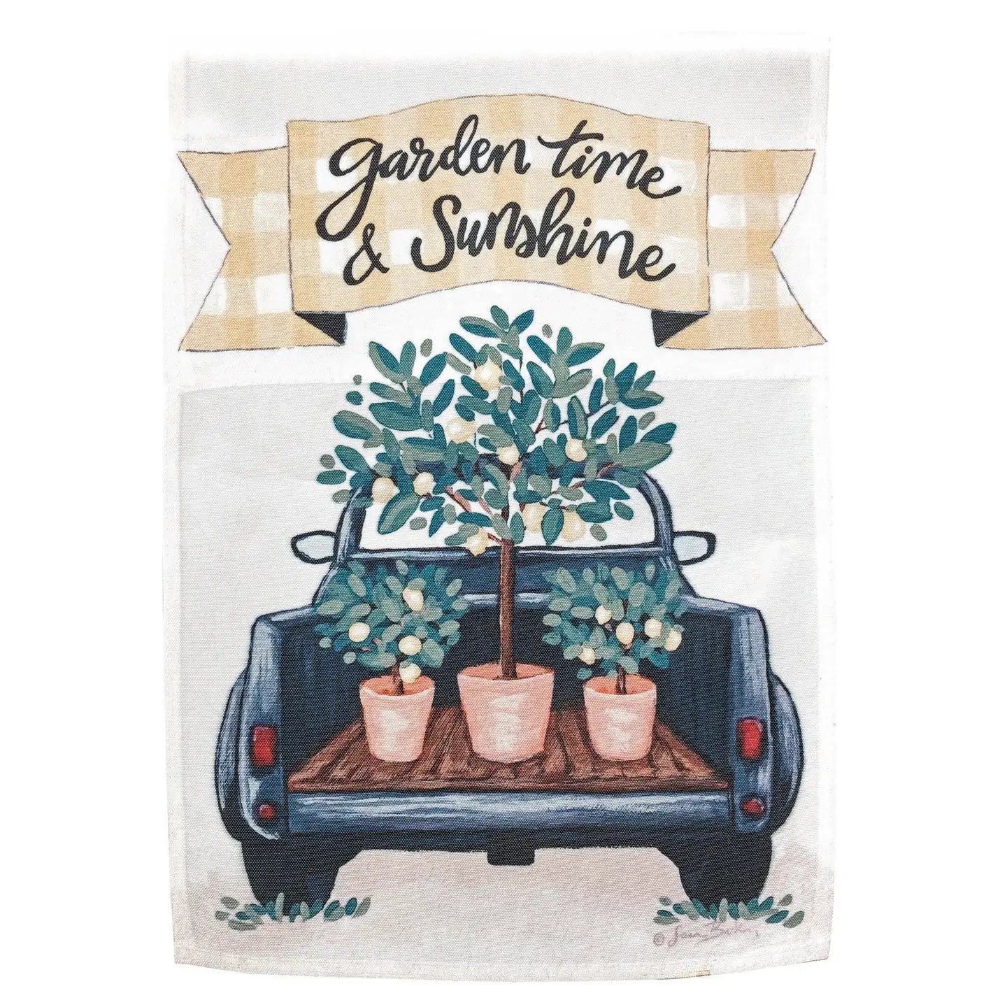 Lemon Truck Garden Flag