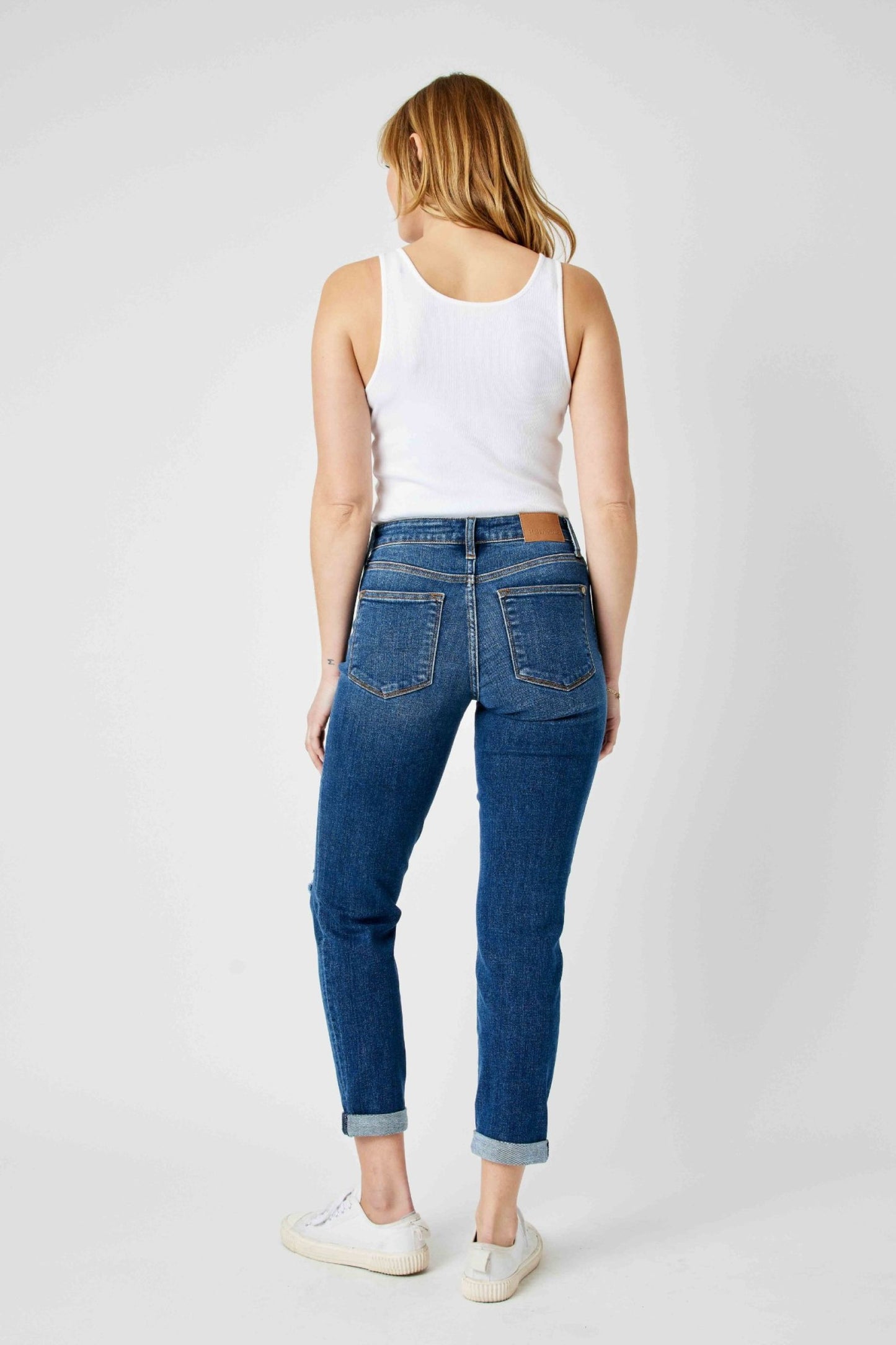 Judy Blue mid rise destroyed slim jeans