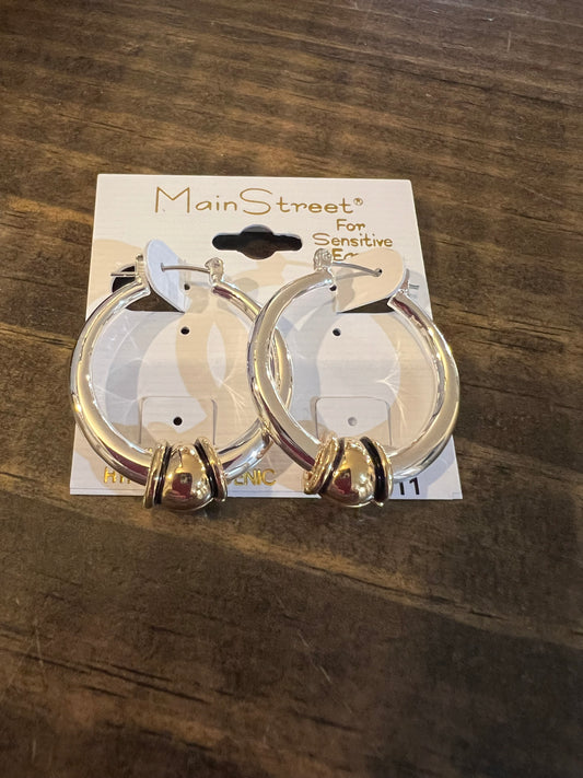 Silver and gold hoops #11