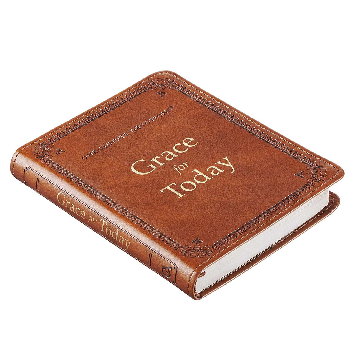 Grace for Today Brown Faux Leather One-Minute Devotions